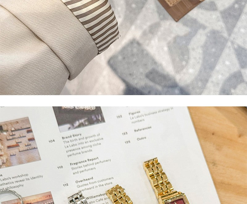 GEDI Square Watch Stainless Steel Gold Vintage Watches for Woman Luxury Elegant Waterproof Quartz Wristwatch Gifts Girlfriend