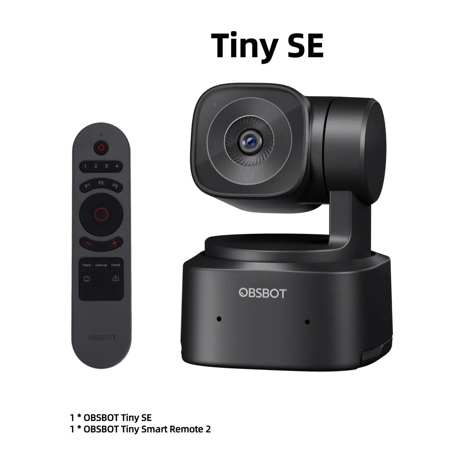 OBSBOT Tiny 2 Webcam 4K Voice Control PTZ, AI Tracking Multi-Mode & Auto Focus, Web Camera with 1/1.5" Sensor, Gesture Control,