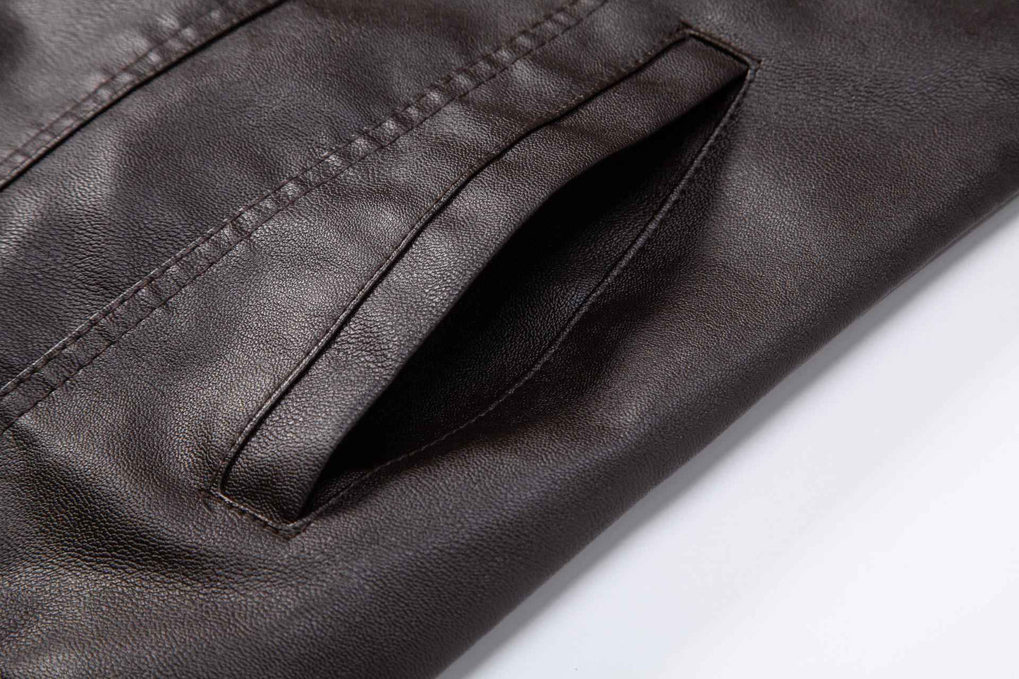 Men's Leather Jacket 2025 New Spring Autumn Winter Korean Style Slim Fit Trendy Fleece Lined Thickened Motorcycle Jacket Men's