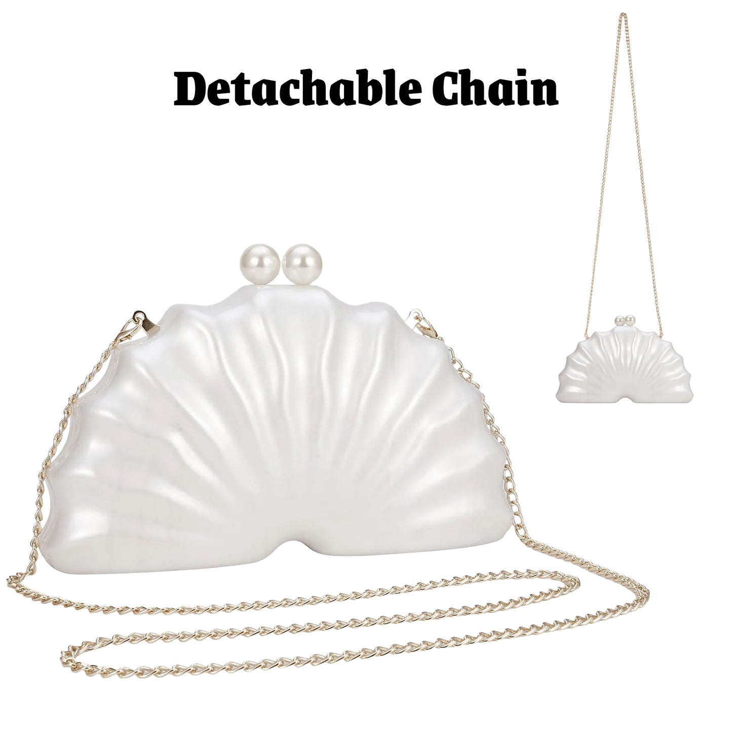 Acrylic champagne shell shape clutch bag Party Prom Stones Handbags Luxury Women Wedding Bridal Clutch Purse Bag