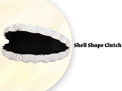 Acrylic champagne shell shape clutch bag Party Prom Stones Handbags Luxury Women Wedding Bridal Clutch Purse Bag