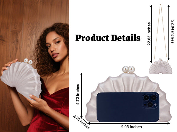 Acrylic champagne shell shape clutch bag Party Prom Stones Handbags Luxury Women Wedding Bridal Clutch Purse Bag