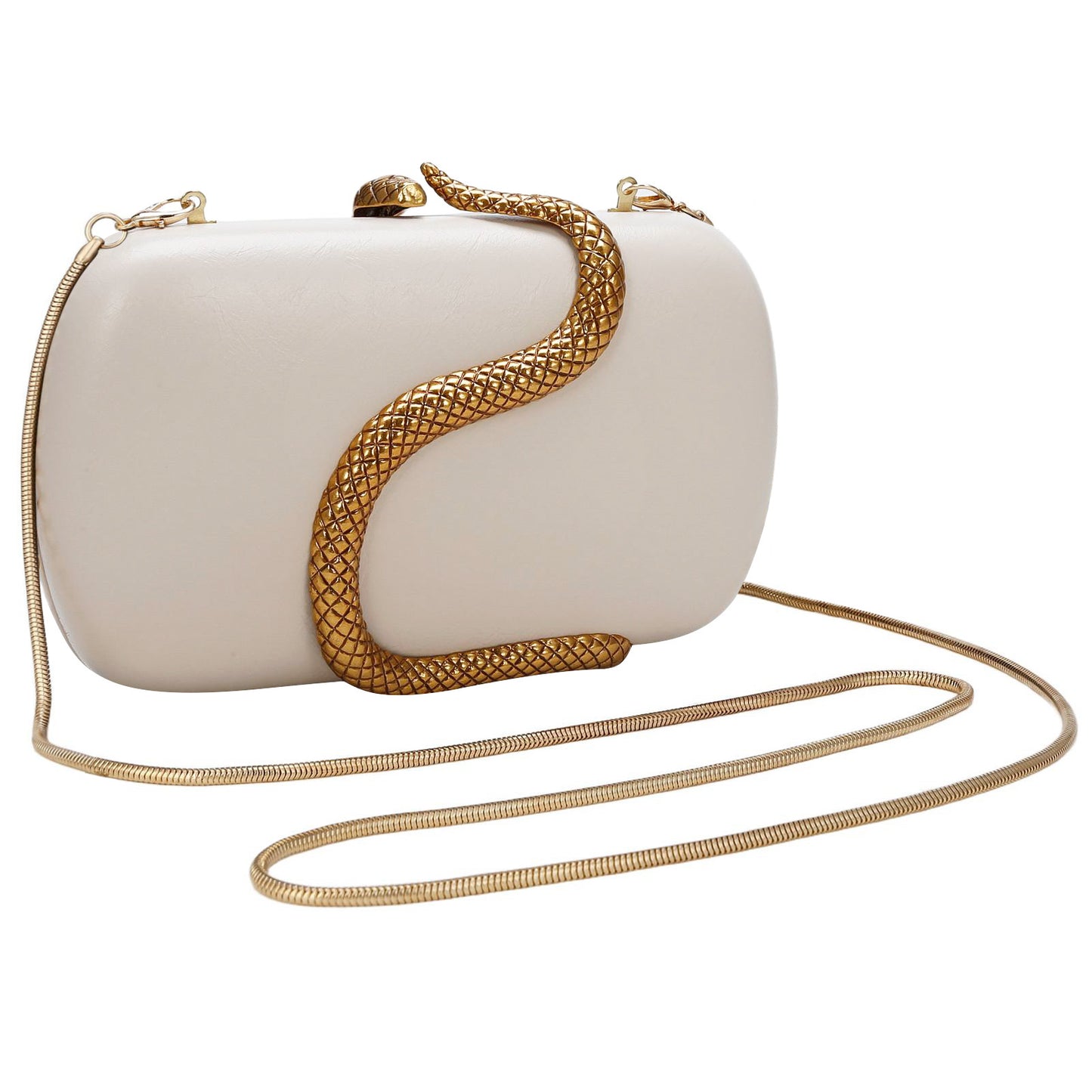 Metal Snake Matching Clutch Bag For Women Highclass Smooth Designer Evening Bags Purses Clutch Party Chain Shoulder Handbags