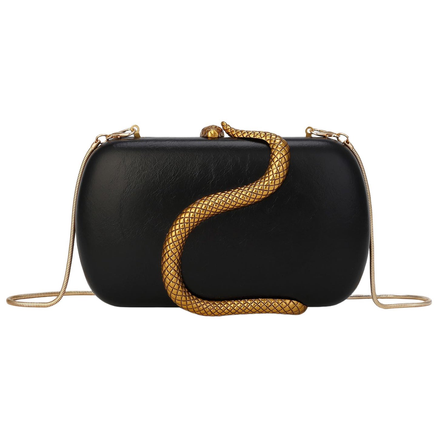 Metal Snake Matching Clutch Bag For Women Highclass Smooth Designer Evening Bags Purses Clutch Party Chain Shoulder Handbags