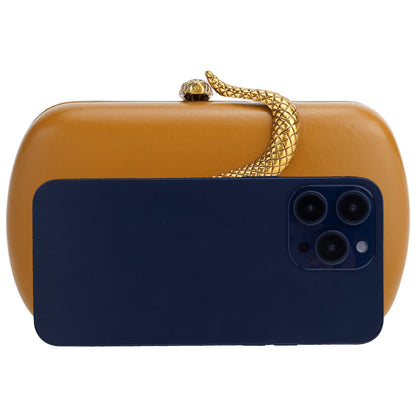 Metal Snake Matching Clutch Bag For Women Highclass Smooth Designer Evening Bags Purses Clutch Party Chain Shoulder Handbags