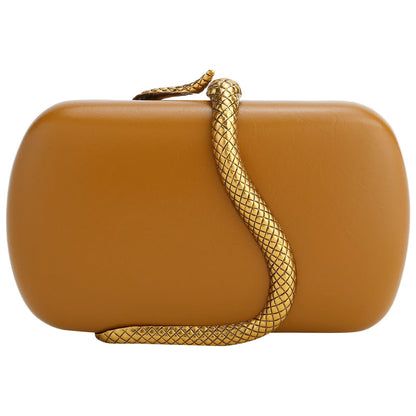 Metal Snake Matching Clutch Bag For Women Highclass Smooth Designer Evening Bags Purses Clutch Party Chain Shoulder Handbags