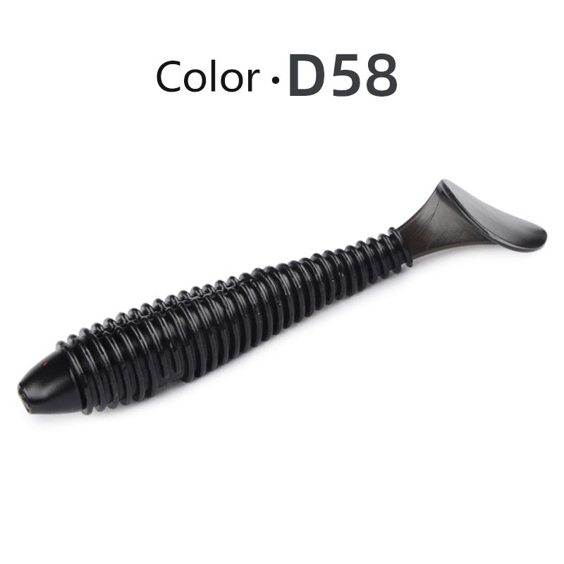 Iscas de Pesca MEREDITH Swing Impact FAT 75mm 85mm 180mm Iscas com Cauda de Remo Wobbler Isca Macia de Pesca para Baixo Isca de Silicone