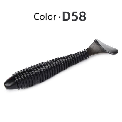 Iscas de Pesca MEREDITH Swing Impact FAT 75mm 85mm 180mm Iscas com Cauda de Remo Wobbler Isca Macia de Pesca para Baixo Isca de Silicone
