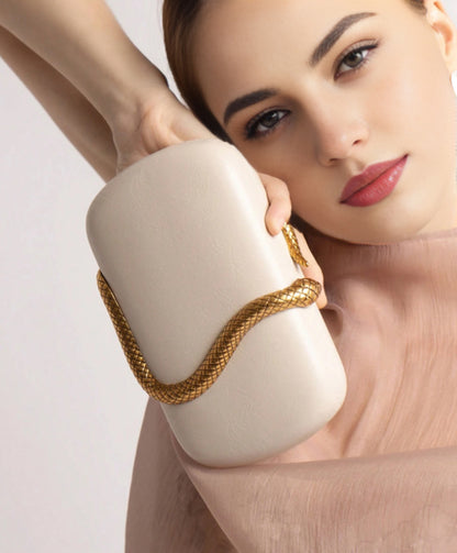 Metal Snake Matching Clutch Bag For Women Highclass Smooth Designer Evening Bags Purses Clutch Party Chain Shoulder Handbags