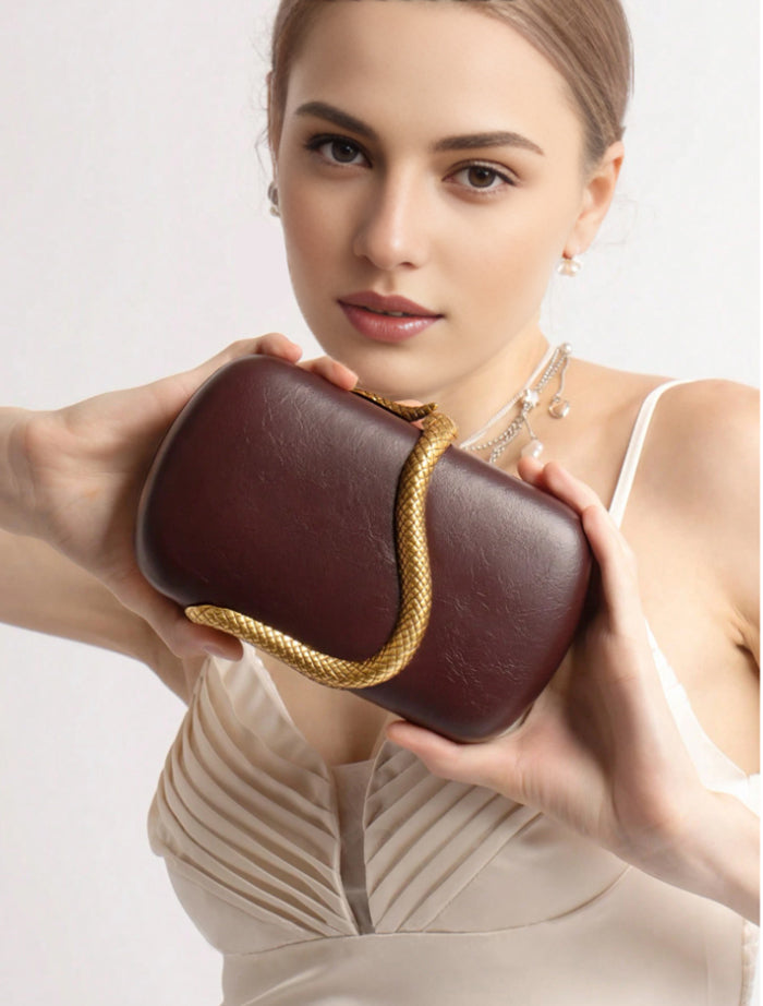 Metal Snake Matching Clutch Bag For Women Highclass Smooth Designer Evening Bags Purses Clutch Party Chain Shoulder Handbags