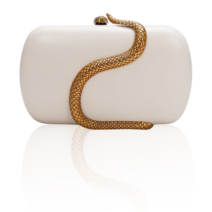 Metal Snake Matching Clutch Bag For Women Highclass Smooth Designer Evening Bags Purses Clutch Party Chain Shoulder Handbags