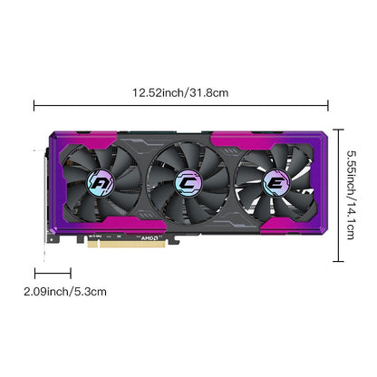 ?Yeston GAME ACE RX 9060 XT 16GB GDDR6 - Barramento de 256 bits, DP 2.1a/HDMI 2.1b, Design Cyberpunk? Placa de Vídeo