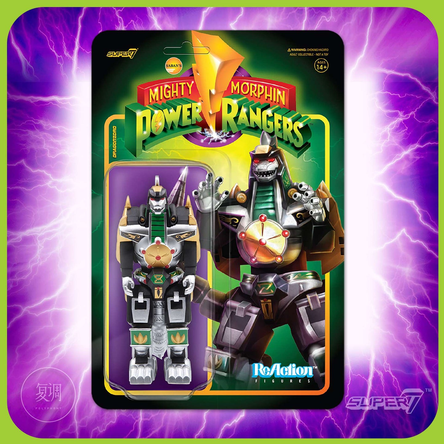 Em Estoque Super7 Mighty Morphin Power Rangers Carded Series 1 - Conjunto de Presente com Modelos Dragonzord, Red Ranger e Rita Repulsa