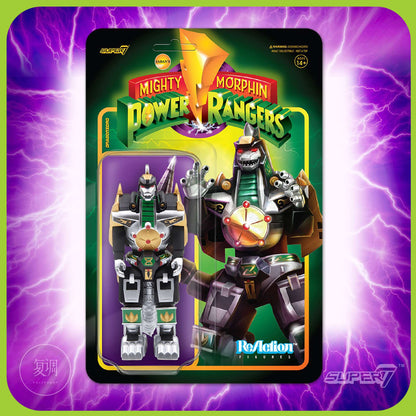 Em Estoque Super7 Mighty Morphin Power Rangers Carded Series 1 - Conjunto de Presente com Modelos Dragonzord, Red Ranger e Rita Repulsa