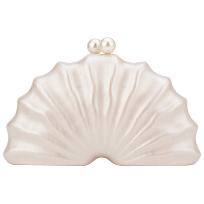 Acrylic champagne shell shape clutch bag Party Prom Stones Handbags Luxury Women Wedding Bridal Clutch Purse Bag