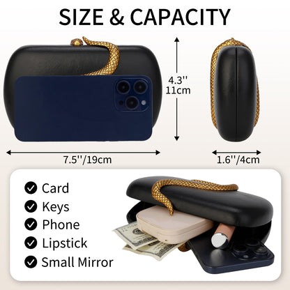 Metal Snake Matching Clutch Bag For Women Highclass Smooth Designer Evening Bags Purses Clutch Party Chain Shoulder Handbags