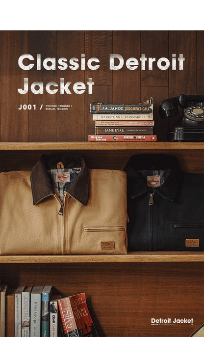 Maden 2024 New Interstellar Same Style Tops Detroit Hunting Jacket J001 American Retro Lapel Street Jacket for Men's Spring
