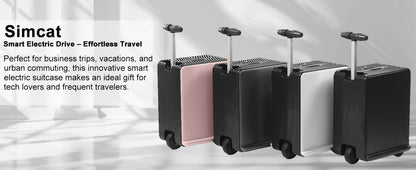 20 Inch Electric Suitcase 40L Large Capacity Boarding Trolley Case With TSA Lock For Men Women Rideable Travel Rolling Luggage