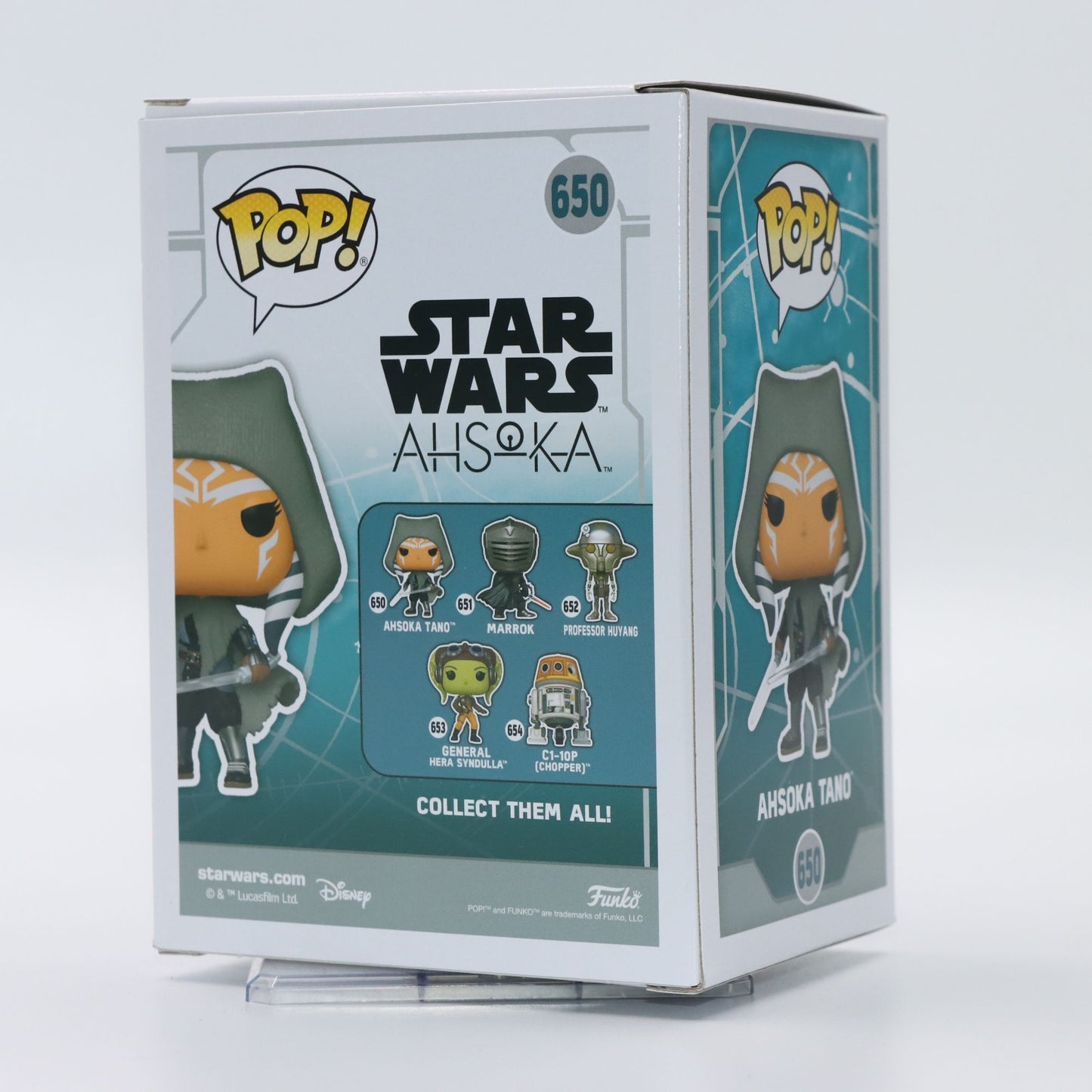 Original Funko Pop Star Wars Ahsoka Tano #650 Action Figure Limited Edition Vinyl Figurine Doll Model Toy Gift Collection Decor