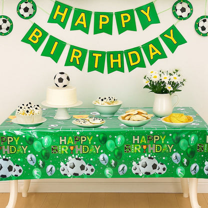 Football Theme Tablecloths Football Birthday Party Decorations Football Rectangular Plastic Table Cover for Game Day Parties