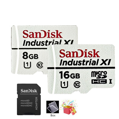 Cartão de memória SanDisk 8GB 16GB C10 U1 Cartão TF Industrial Ampla Temperatura MLC microSDHC com Adaptador de Cartão TF para Cartão SD