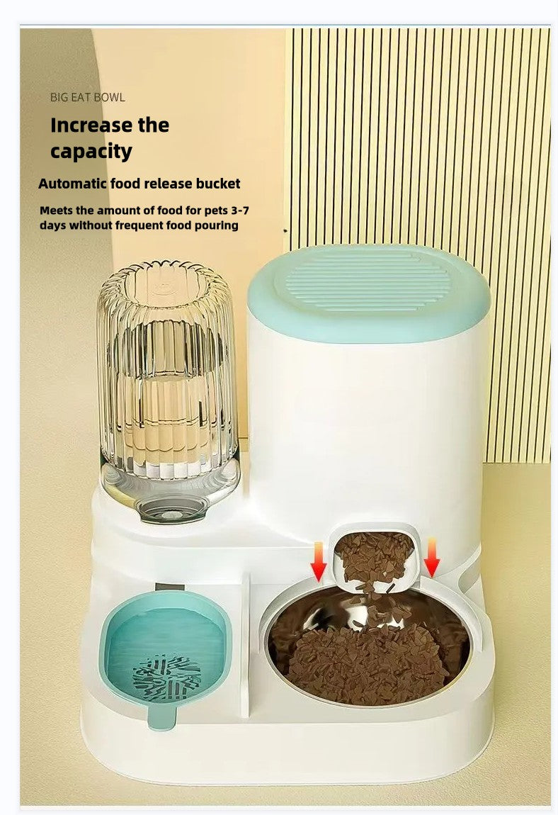 Tigela automática para gatos, cães e animais de estimação, bebedouros, tigela integrada para gatos, tigela de ração para gatos, cães, para comer, beber ág