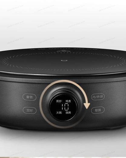XIAOMI MIJIA Electric Ceramic Cooktop,10?Level Power With Child Safety Lock,Timer,2200W Induction Cooker,CN Version With Adapter