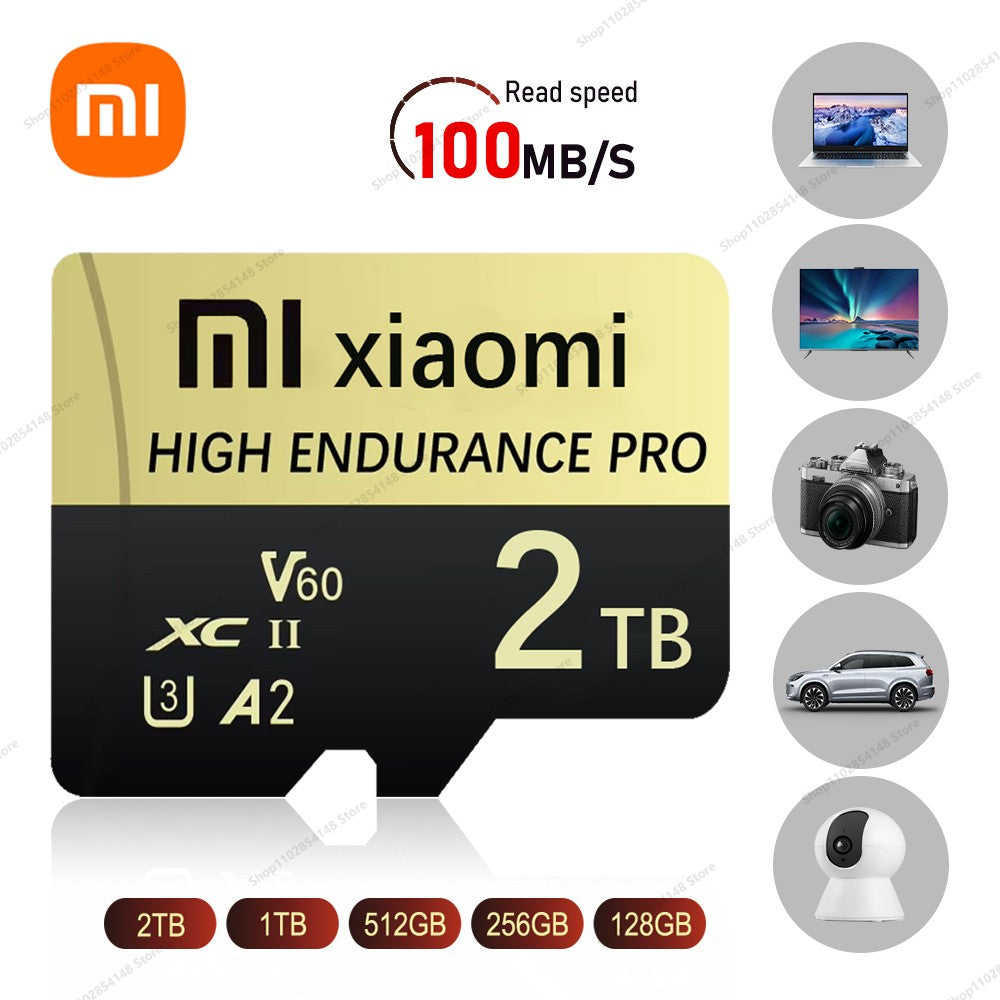 Cartão Micro TF Xiaomi Ultra 512GB 256GB Mini Cartão de Memória SD 2TB 1TB Cartão SD Memória 128GB Para Armazenamento de Arquivos de Alta Velocidade Cartões Flash