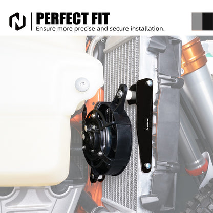 NICECNC For KTM EXC 300 EXCF 350 Electric Radiator Cooling Fan Set For Husqvarna TE 300 FE 450 2017-2023 GasGas EC 300 2021-2023