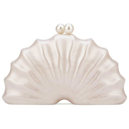 Acrylic champagne shell shape clutch bag Party Prom Stones Handbags Luxury Women Wedding Bridal Clutch Purse Bag