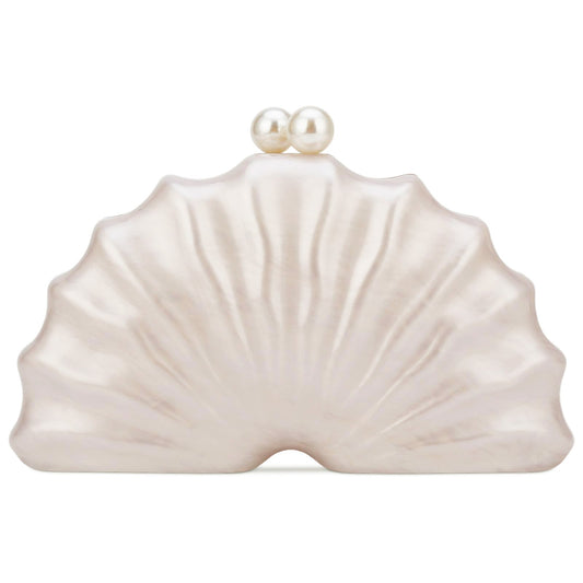 Acrylic champagne shell shape clutch bag Party Prom Stones Handbags Luxury Women Wedding Bridal Clutch Purse Bag