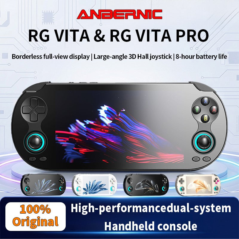 ANBERNIC RG VITA pro Handheld Game Console IPS Touchscreen 5000mAh Video Gaming Player AI Streaming Compatible RixelHK