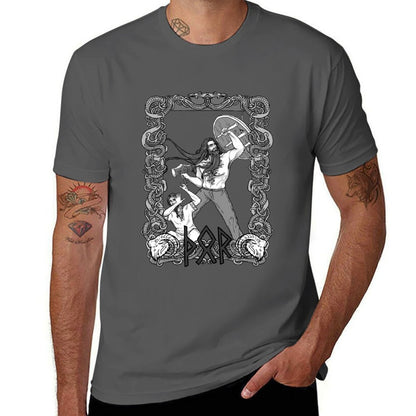 Thor, God of Protection T-Shirt t shirts for man slim fit black cotton t-shirt plain for man package T-Shirt