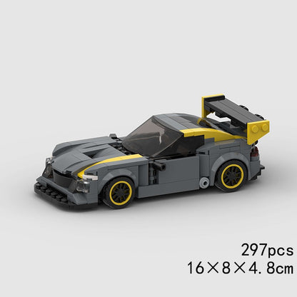 MOC Speed Sports Super Carro de Corrida Blocos de Montar DIY Tijolos Cidade Rally Técnico Grande Veículo de Corrida Presente de Natal Brinquedo