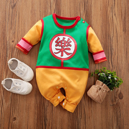 Bebês Meninos Manga Comprida Desenho Animado Cosplay Roupa Macacão Traje Romper Macacão Roupas Infantis Criança 100% Algodão Primavera e Outono