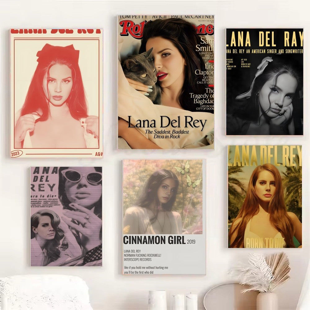 Singer Lana Del Rey Album Poster Poster Paper Print Home Living Room Bedroom Entrance Bar Cafe Art Painting Decoration