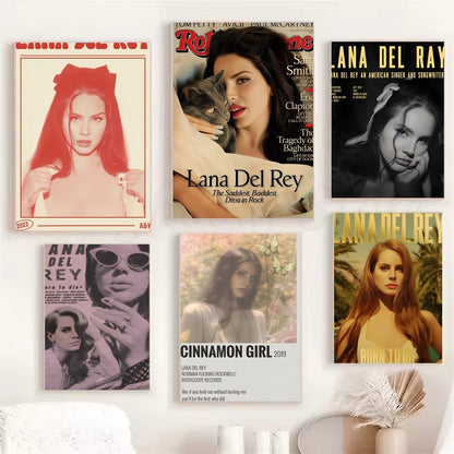 Singer Lana Del Rey Album Poster Poster Paper Print Home Living Room Bedroom Entrance Bar Cafe Art Painting Decoration
