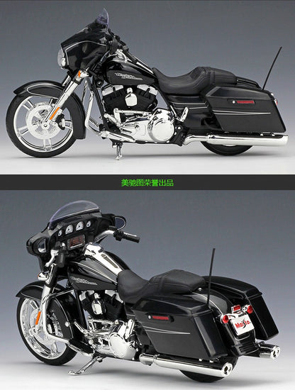 Maisto 1:12 Harley Avenue Glide 2015 Street Glide Especial Imitação Liga Moto Modelo Brinquedo Presente Coleção Exposição