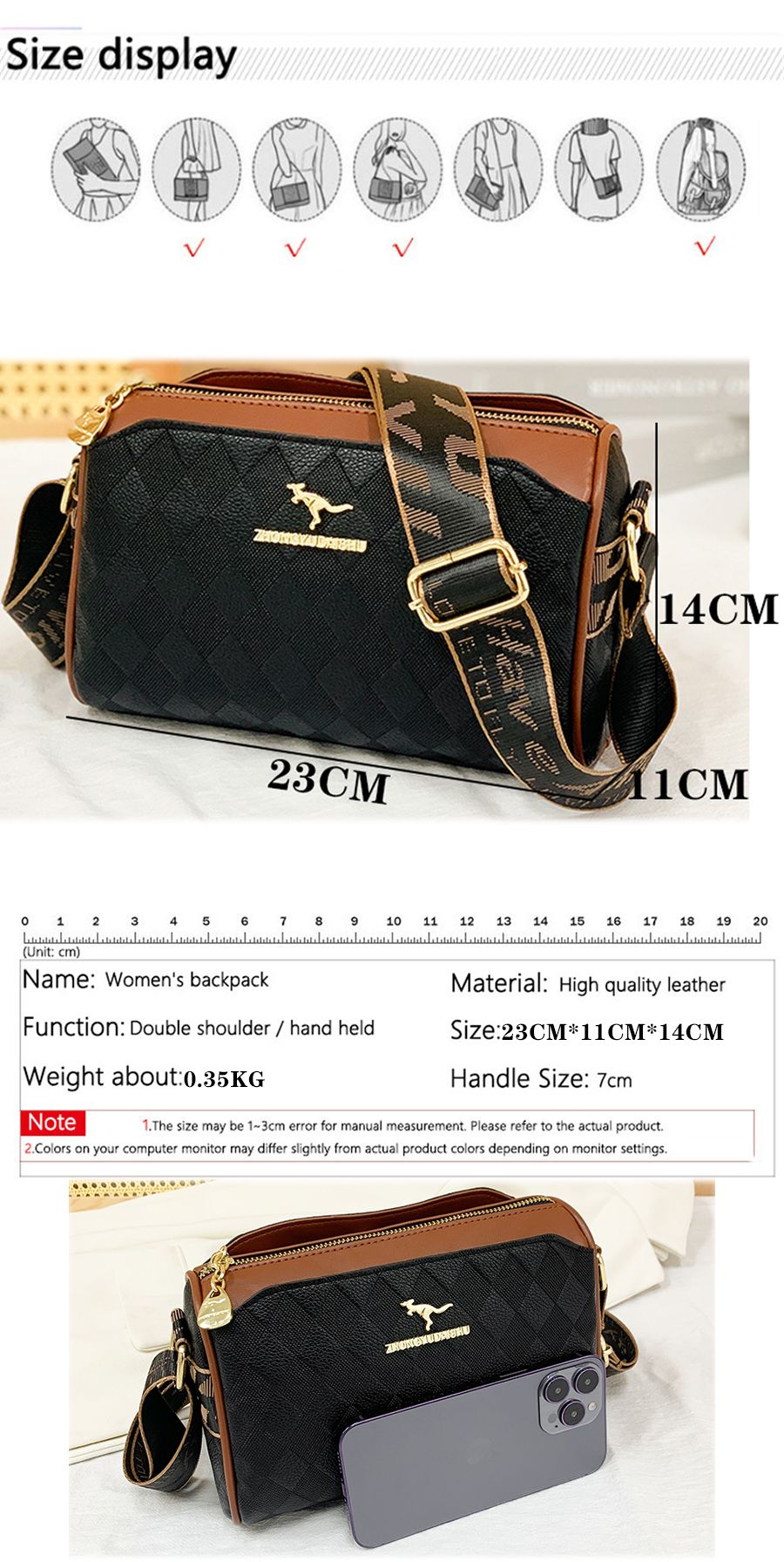 Luxury High Quality Women Messenger Bag Famous Designer Lady Shoulder Bags Fashionable Checkered Trendy Crossbody Bolsas Sac A