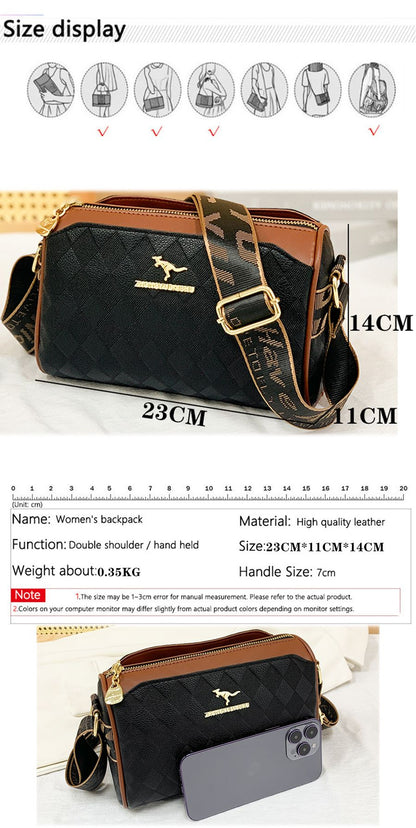 Luxury High Quality Women Messenger Bag Famous Designer Lady Shoulder Bags Fashionable Checkered Trendy Crossbody Bolsas Sac A