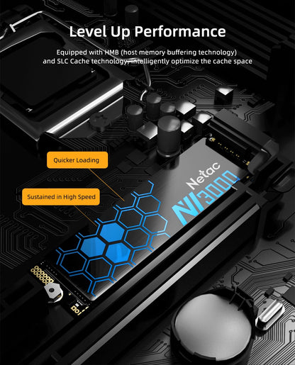 Netac 3500MB/s SSD 1TB 2TB 250GB 500GB SSD NVMe M2 2280 PCIE3.0X4 Hard Drive Internal Solid State Disk for Laptop PC