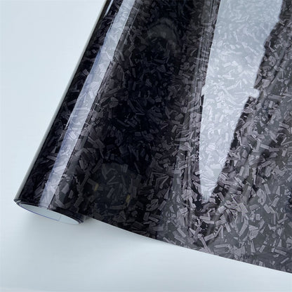 Vinil Envelopamento Fibra de Carbono Forjado Preto Cosmic Hex Carro Envelopamento Filme para Veículos e Motocicletas Interior e Exterior