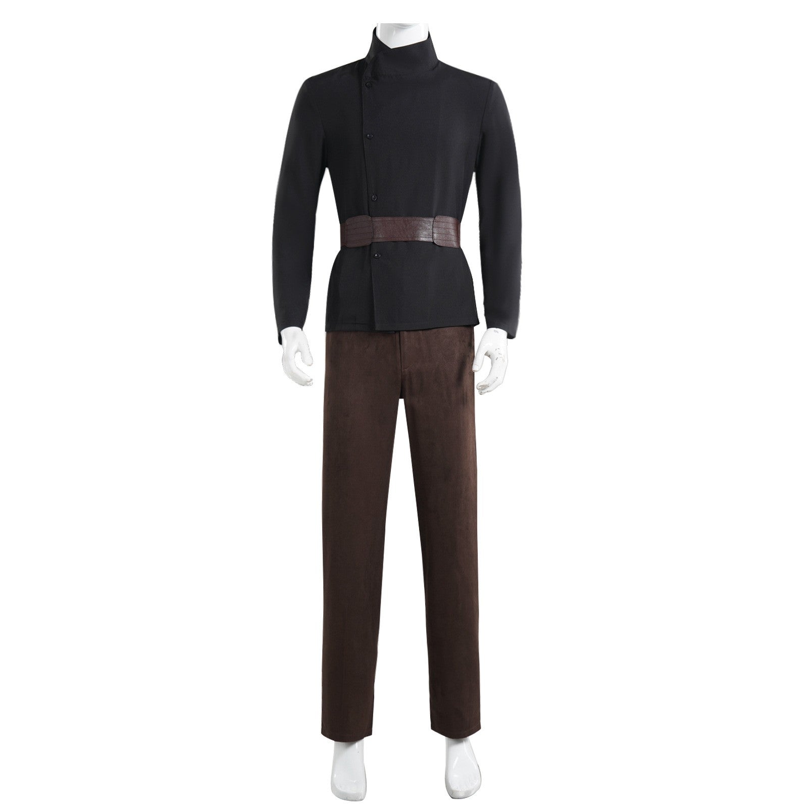 Adult Count Dooku Cosplay Full Set Jedi Brown Cloak Tunic with Belt Count Dooku Halloween Uniform for MenNaobciu