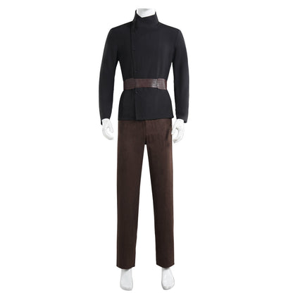 Adult Count Dooku Cosplay Full Set Jedi Brown Cloak Tunic with Belt Count Dooku Halloween Uniform for MenNaobciu