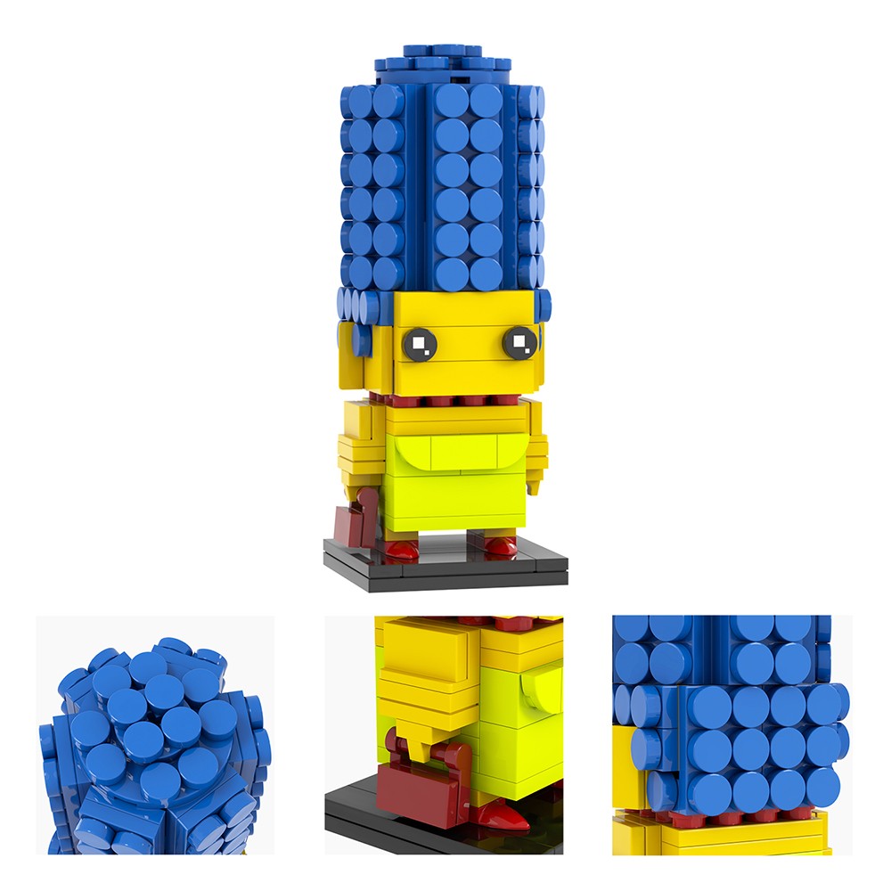 MOOXI Simpson Brickheadzed Kit de Montagem para Diorama DIY Modelo de Blocos de Construção para Adultos Conjunto de Brinquedos Infantis MOC Bricks Presente Montessori