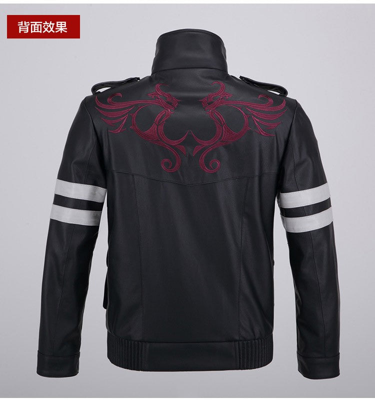 CosZtkhp Double Collars!Game Prototype Alex Mercer PU Leather Jacket Winter Coat Halloween Cosplay Costumes for Women/Men M-4XL