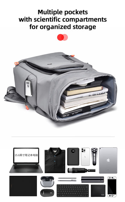 Mochila Escolar Nova 2025 para Laptop de 15.6 polegadas Material Impermeável Mochila para Viagem de Negócios Trabalho Casual Festa Masculina