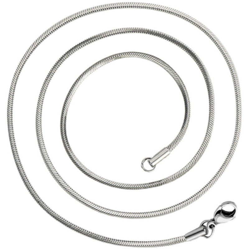 1 peça de colar de aço inoxidável com corrente elo de cobra, estilo punk e hip-hop, para homens e mulheres, cor prata, joia masculina, presentes, Cadenas Para Hombre