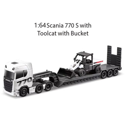 Maisto 1:64 Scania 770S Volvo FH16 Transporte Pesado Liga Modelo Veículo de Engenharia Coleção Presente para Meninos Colecionadores Brinquedo