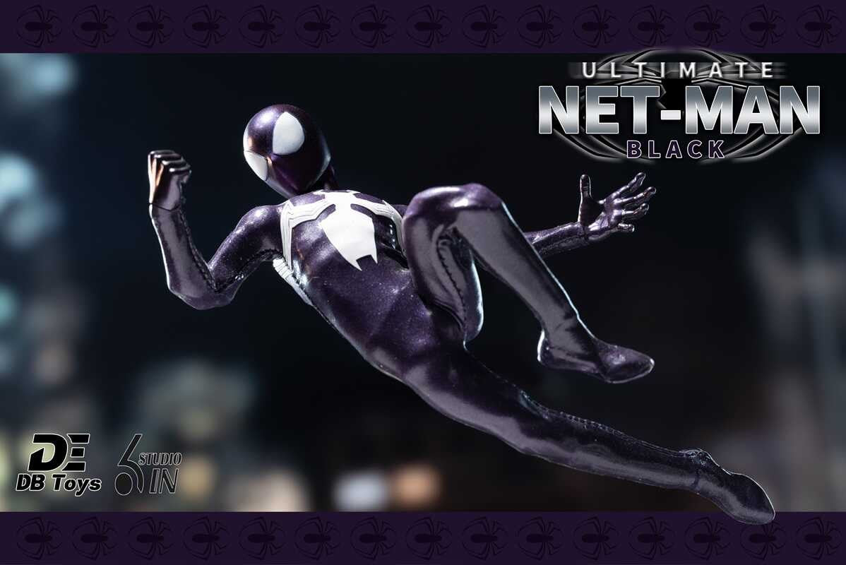 6in Studio 1/12 Ultimate Netman Red Ultimate Black Symbiote Action Figure Anime Toy em Estoque Original